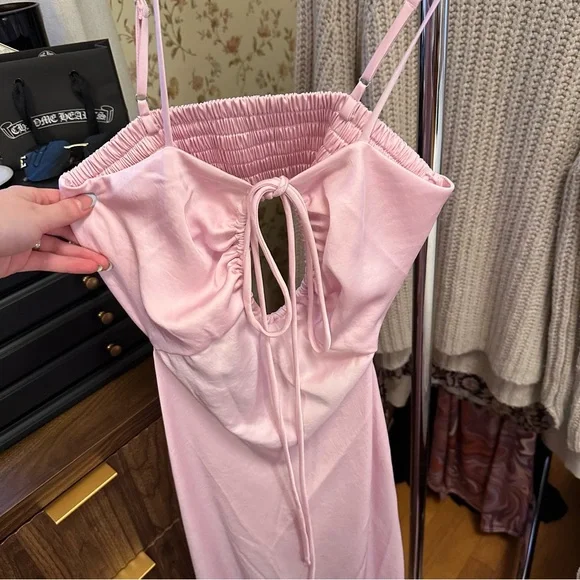 NWT ALC Sienna Halter Dress in rose Sz 4 - Picture 3 of 8